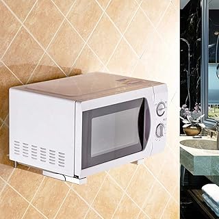Piacere d'Estate Mensola per Montaggio a Parete, mensola, Staffa per Telaio per mensola del Forno a microonde Angolo Arrotondato Universale per Cucina Domestica