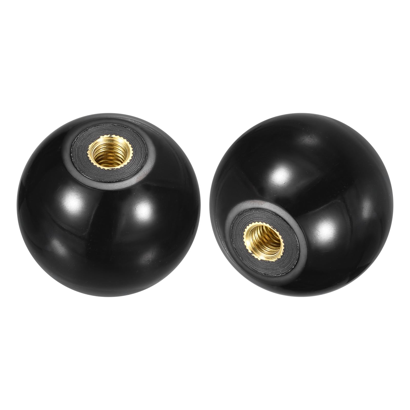 Bouton à boule M8 filetage femelle poignée ronde noire thermodurcissable