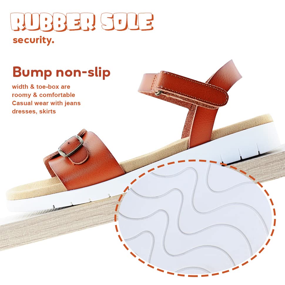 Vonair Girls Sandals Strappy Cute Flats Dress Sandals for Girls Kids Summer Shoes Open Toe with Hook Loop4