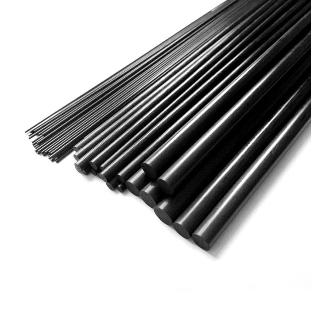 5 szt. Prętów z litego włókna węglowego 1000 mm, matowa czarna tuba 3K do samodzielnego montażu do latawców, i wałów(1.5x1000mm)