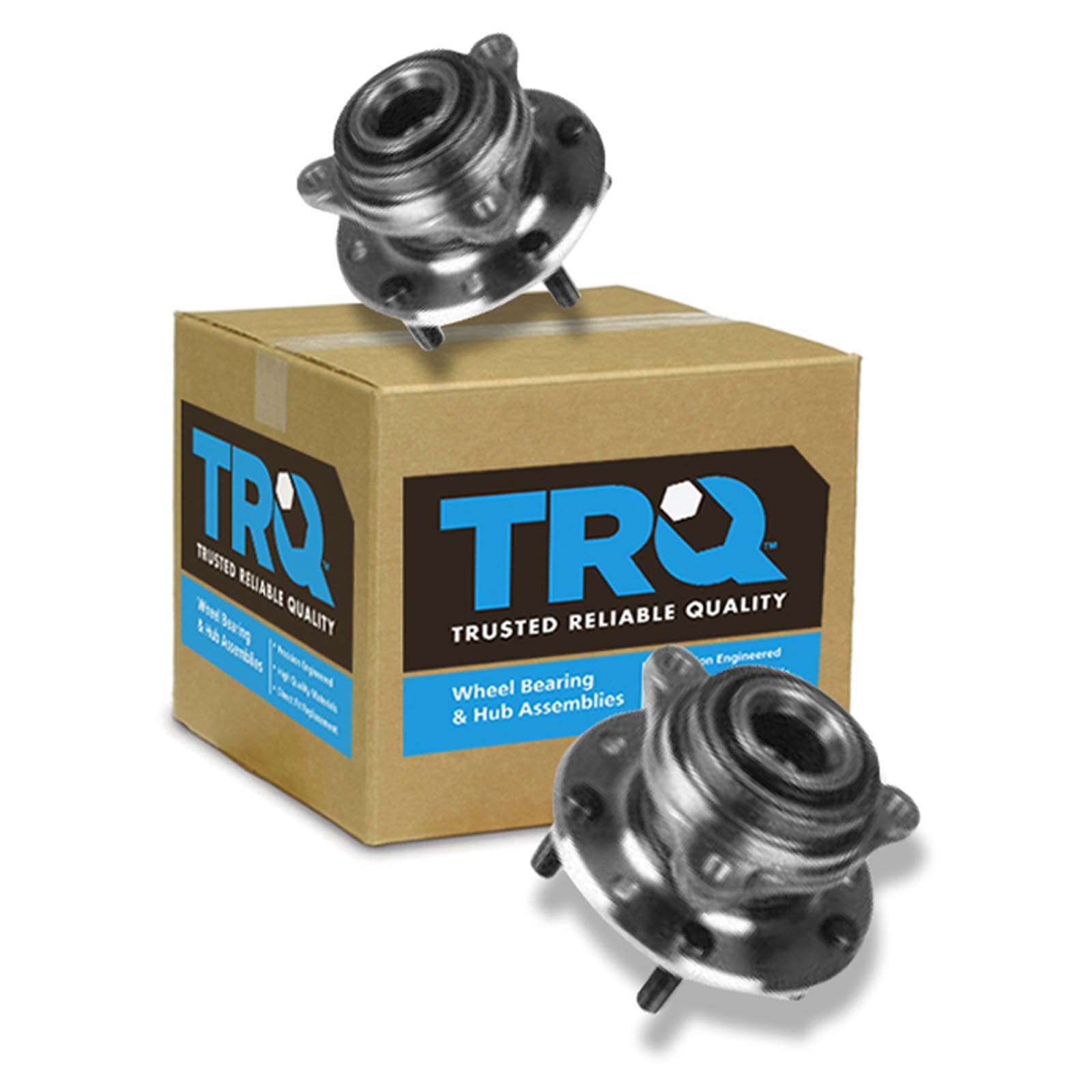 TRQ 2 Piece Front Wheel Bearing &amp; Hub Assembly Set