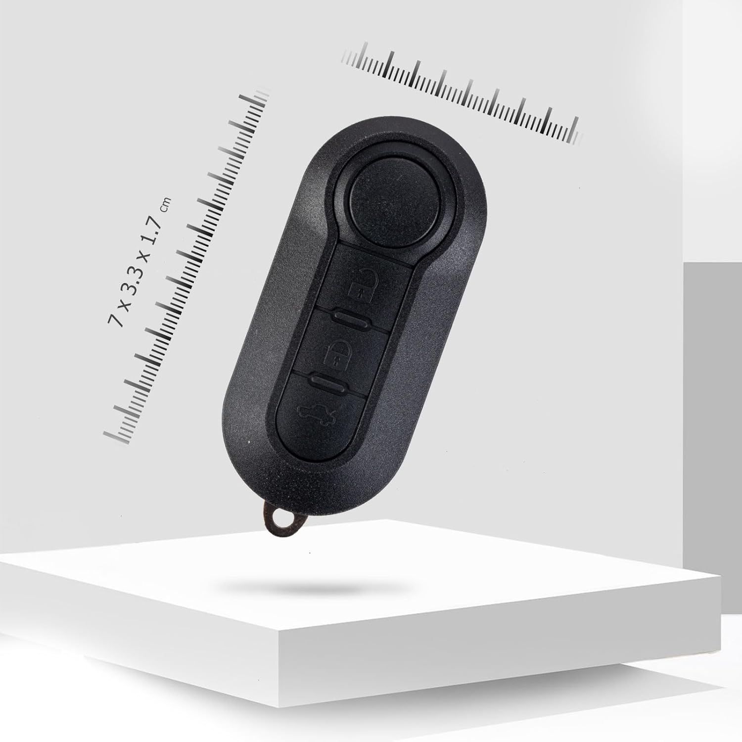 Flip Car Key Keyless Entry Replacement for 2015/2016/2017/2018/2019 Fiat 500L Fiat Panda RAM ProMaster1500 2500 3500 RX2TRF198 ID46 Chip (Pair)