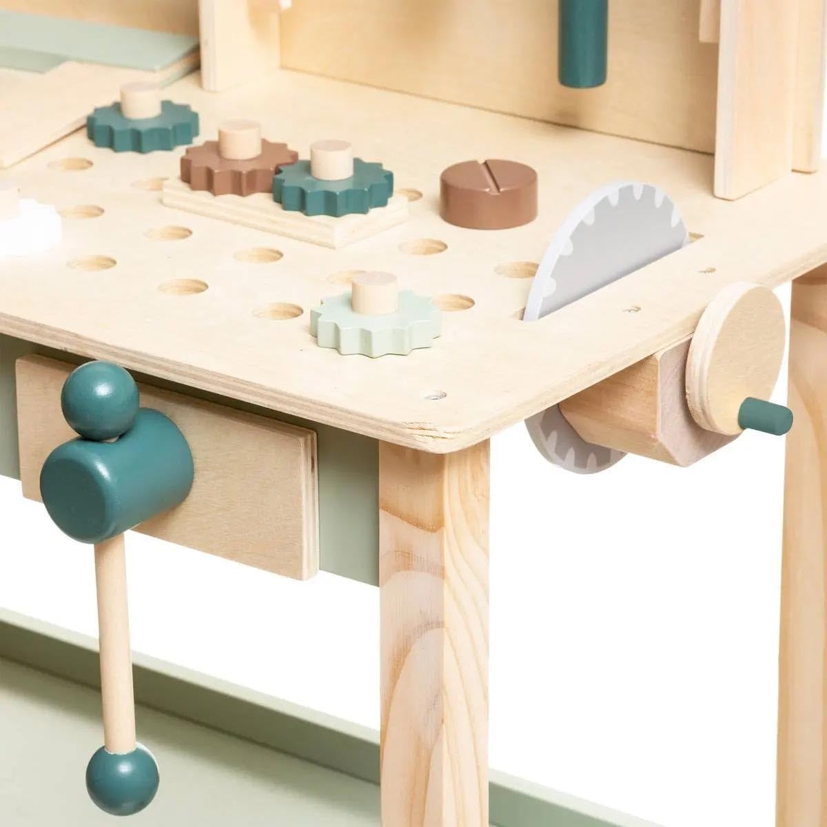 Paris Prix Atmosphera for Kids - Établi de Bricolage Enfant Forêt 75cm Beige & Vert