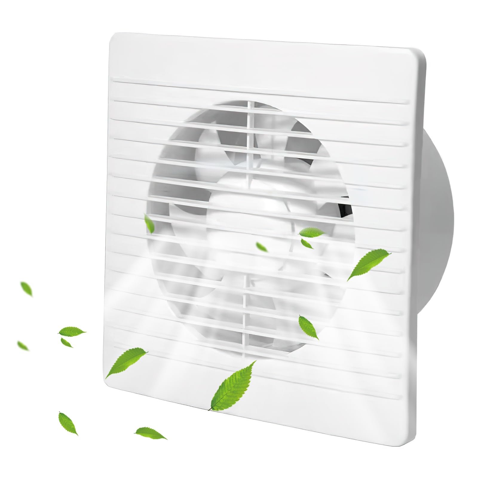 Ventilador extractor de baño-100MM, 6 "extractor baño silencioso,15W extractores de humedad,funcionamiento silencioso 24 dB extractores de humedad, 180 m3/h extractor de baño rectangular