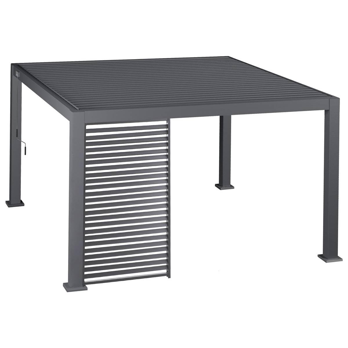 Hespéride - Persienne pour pergola bioclimatique Evora - 1/3 côté - 1,2 x 2,3 m Graphite