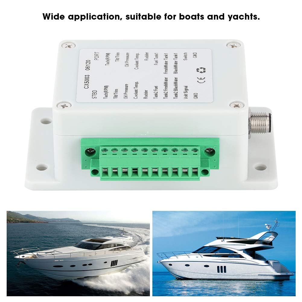 Convertitore NMEA2000 per yacht barca, scatola convertitore impermeabile IP67 9‑32 V Converti sensore singolo in NMEA2000