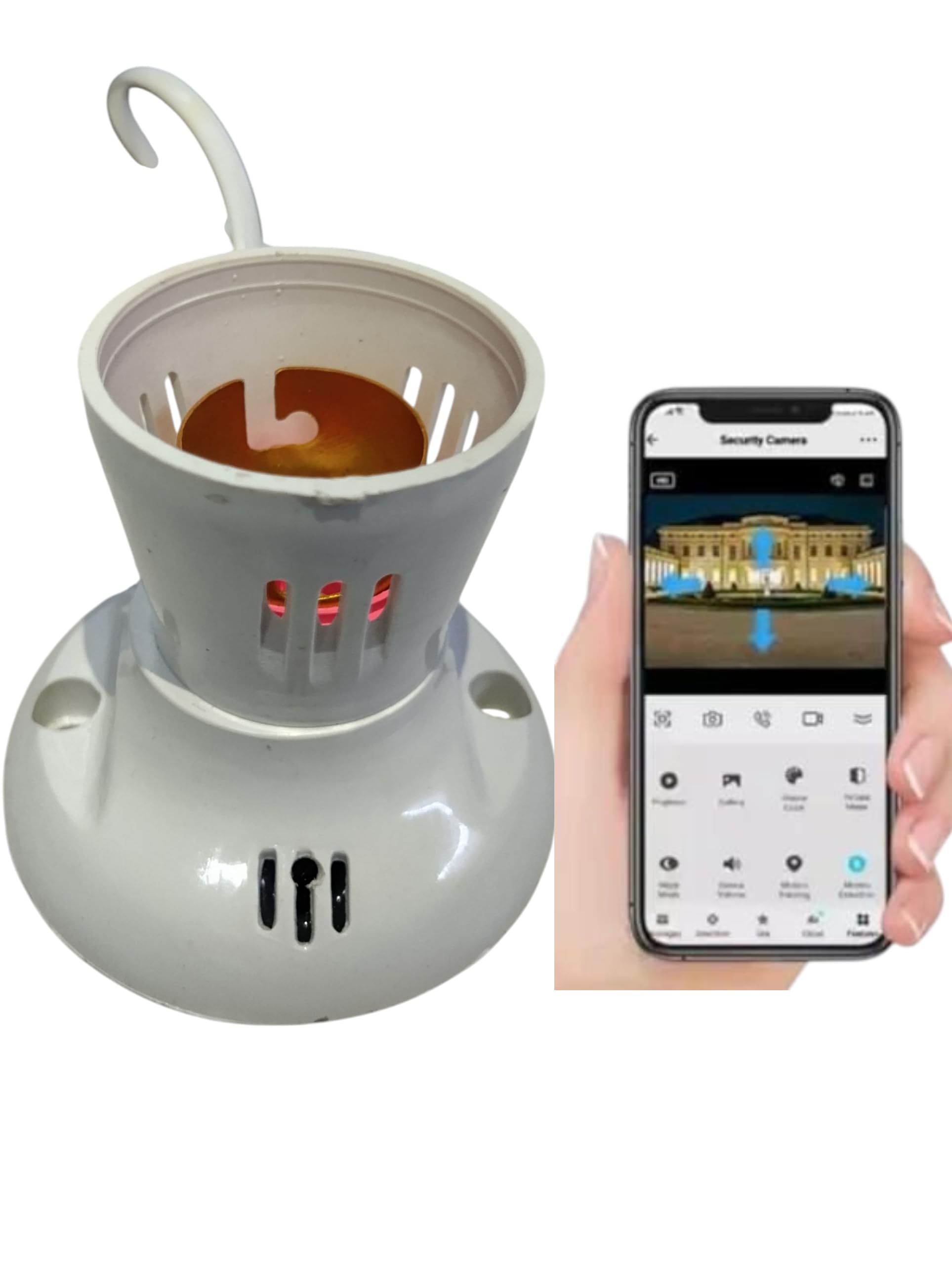 1080P Full HD WiFi Spy Bulb Holder Camera Hidden Socket Camera Mini Security Secret Nanny Cam with Live Audio & Video Recording-image-26