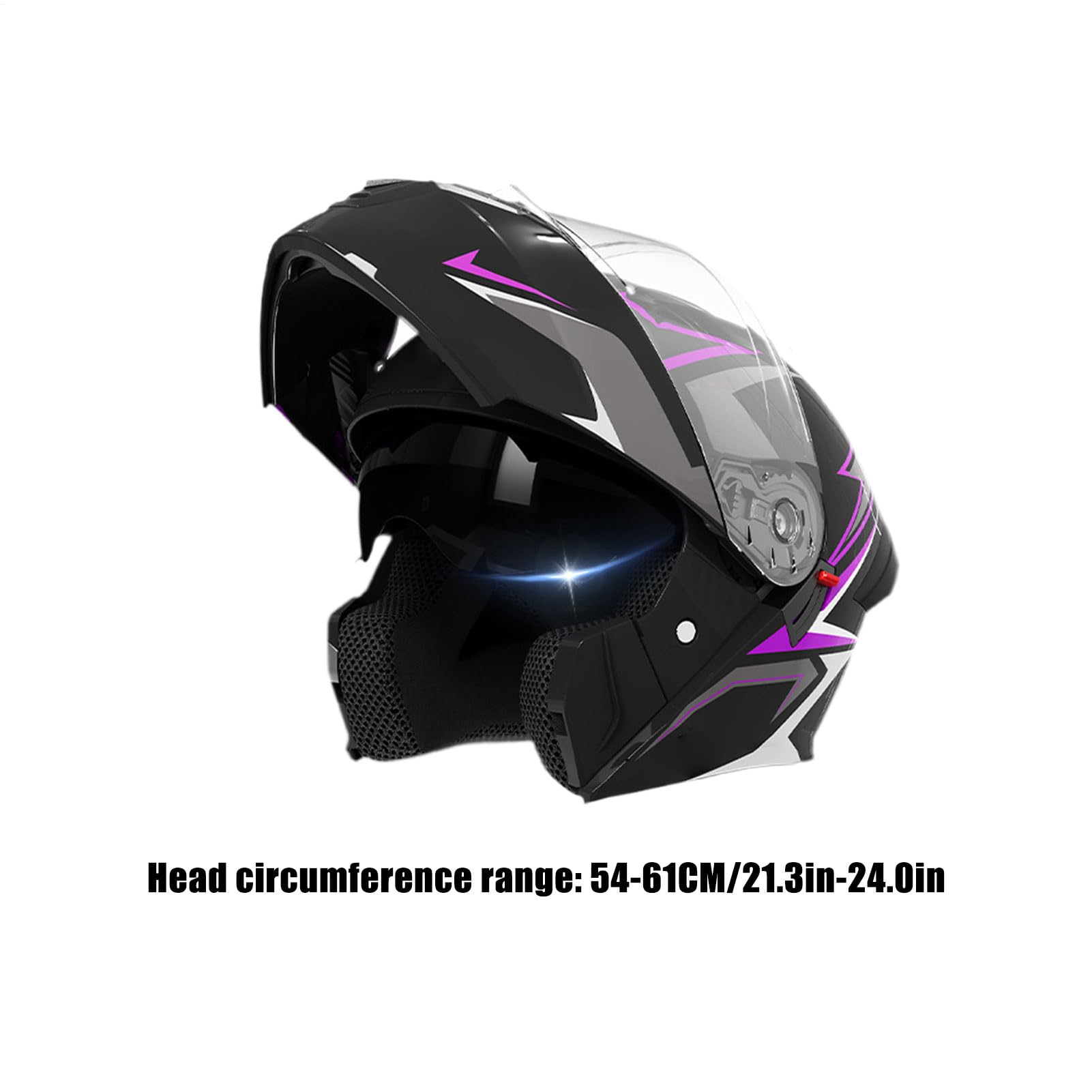 Casco de motocicleta grande, casco de cara completa, casco de doble visera, equipo de protección aerodinámico, cómodo equipo de seguridad compacto para hombres, montar en bicicleta deportiva