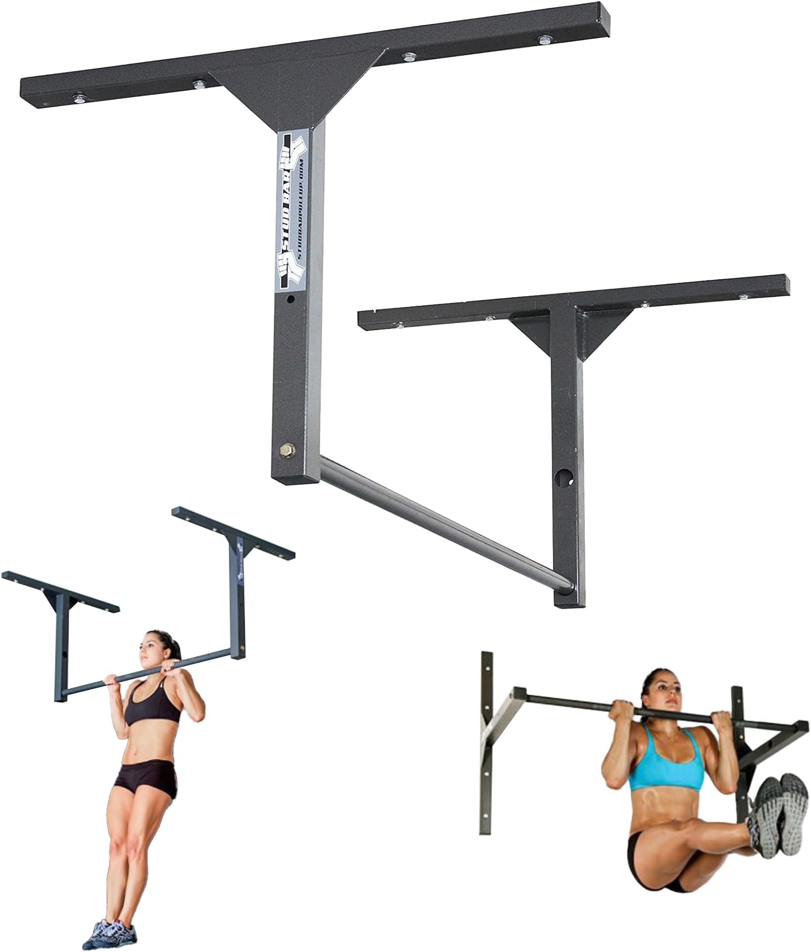 Heavy-Duty Pull-Up Bar – Ceiling or Wall Mount – Gym-Quality Steel, 600 lb Capacity – Fits 9 ft Ceilings