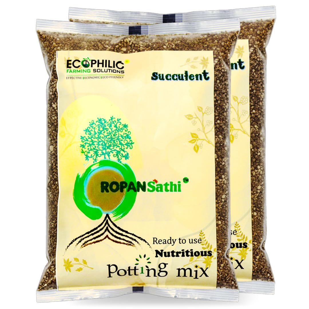 Ropansathi Succulent & Cactus Potting Mix 10 kg | Goodbye to Root Rot | Fast-Draining, Nutrient-Rich Formula with Leaf Mould Compost (2 x 5 kg)