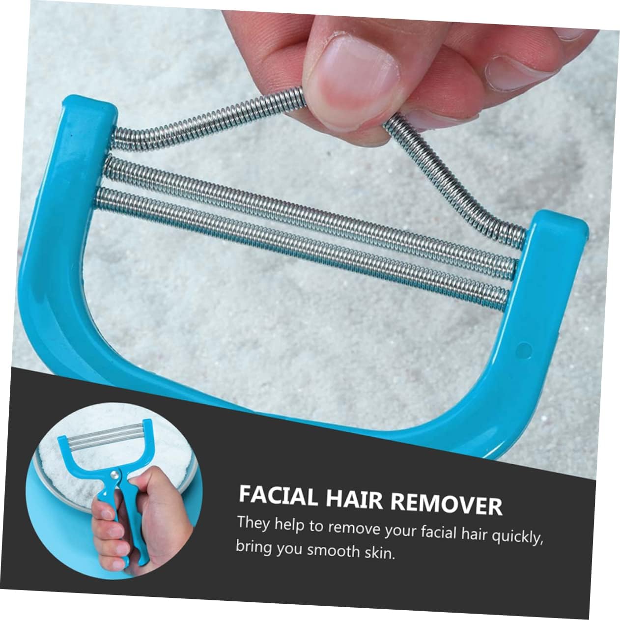 Mikinona Facial Hair Remover Tool Set 2 Pcs Manual Hair Epilator for Women Threader for Exfoliating and Smoothing Skin