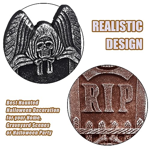 Halloween Foam Graveyard Tombstones, Halloween Headstones Decoration, 5pcs - image 4