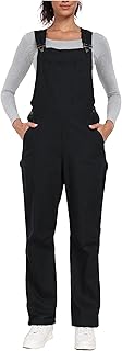 wantdo Bib Overall for Women Relaxed Fit Cotton Jumpsuit Work Pants with Adjustable Straps
