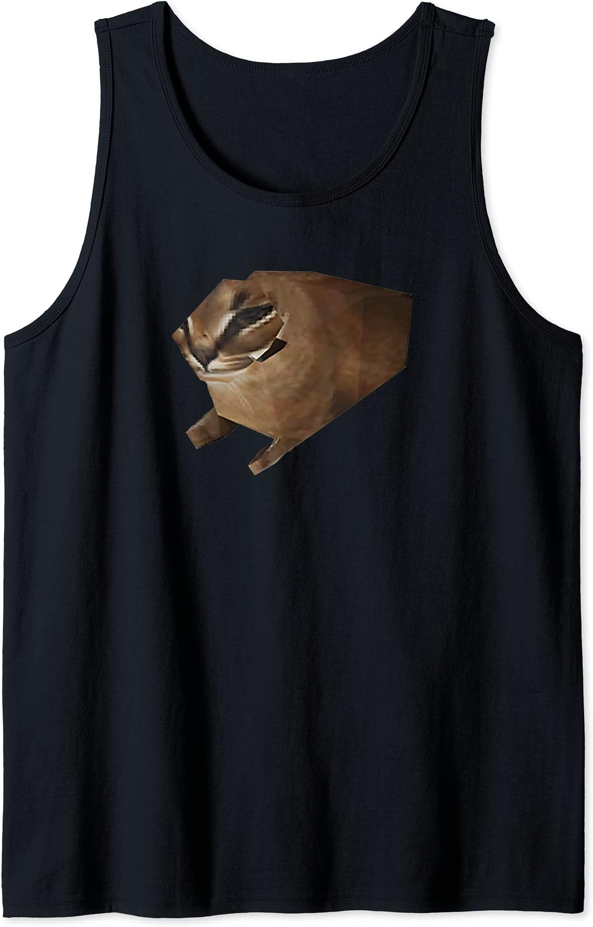 Big Floppa Meme Low Poly Floppa Meme Cat Tank Top