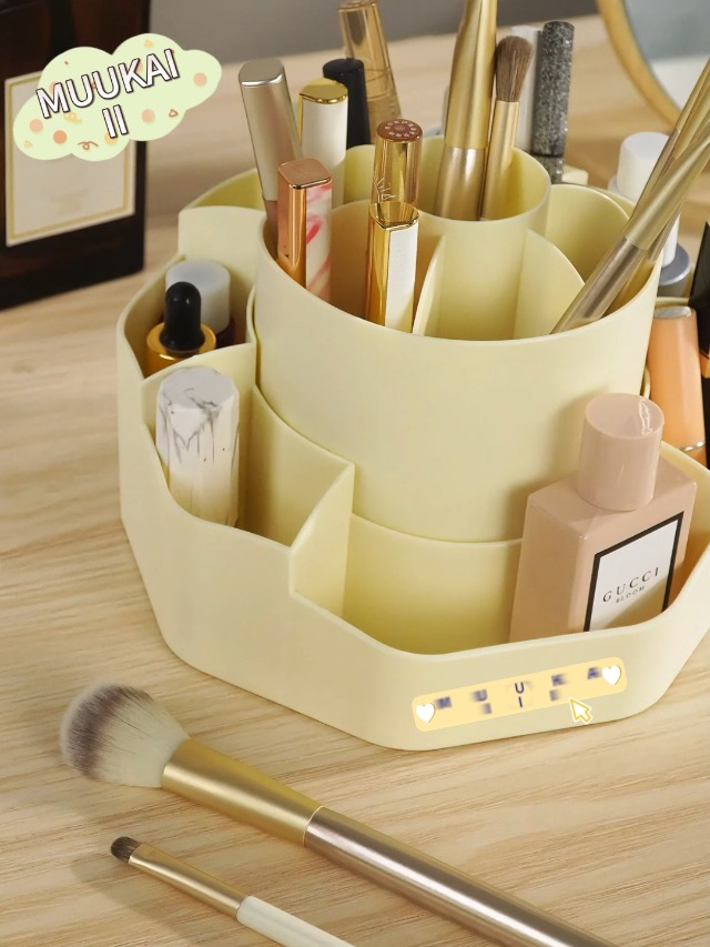 Organisateur De Maquillage, Organisateur De Maquillage, Rotatif à 360 °, Boîte à Cosmétiques De Rangement De Maquillage Pour Commode, Salle De Bain, Transparent