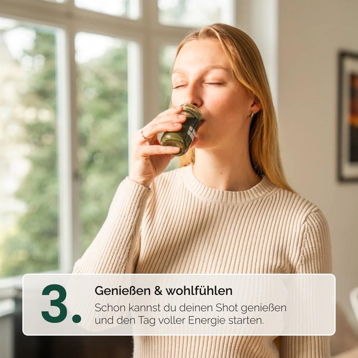 Hansegrün - Bio Daily All-in-one Shots (60 Stk.) - Superfood-Pulver für Immunsystem¹, Anti-Müdigkeit², Haut⁷ & Zähne⁴ - Antioxidative Wirkung⁵ - 100% echte Zutaten zur schnellen Zubereitung