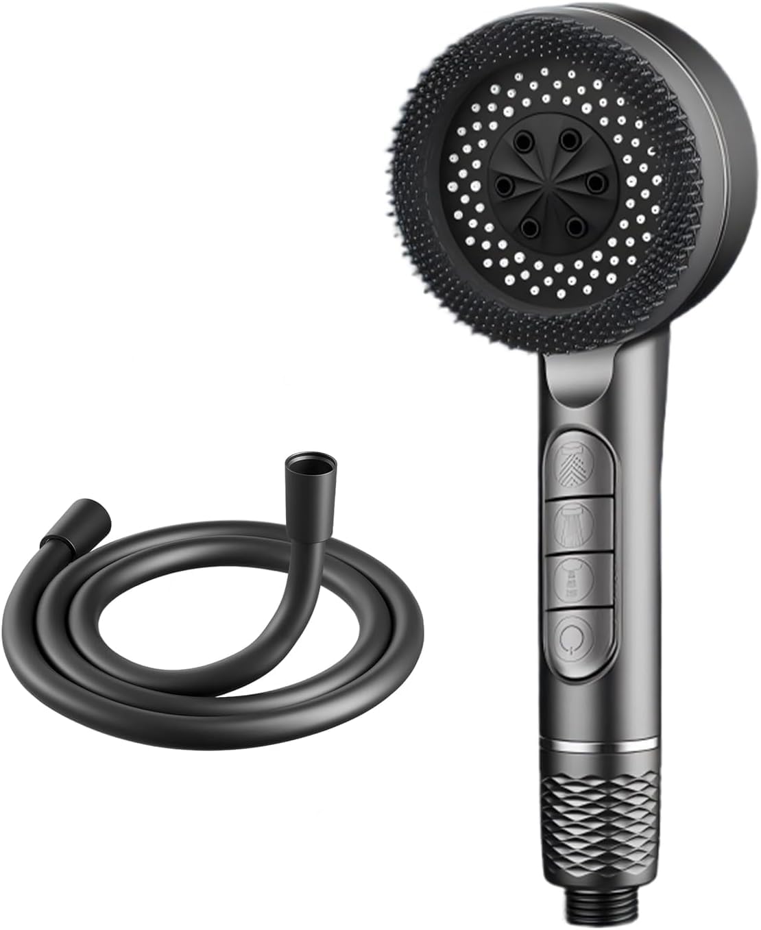 Duschkopf mit Filter, Hochdruck Handbrause mit 1,5 M Schlauch, Strahlarten Duschkopf Wassersparend mit