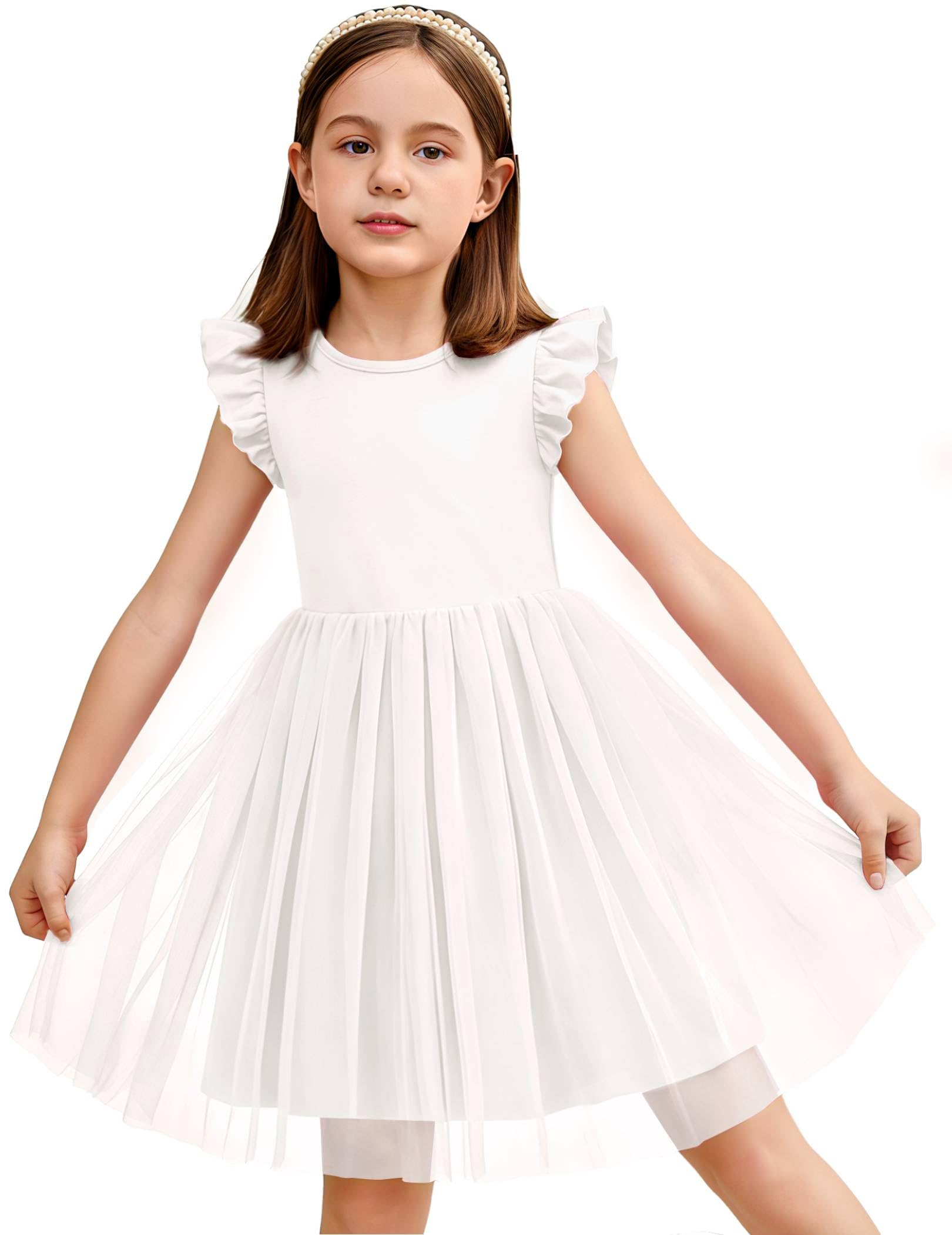 Arshiner Toddler Tutu Dress Girls Summer Dresses Ruffle Tulle Sundress