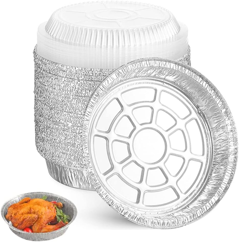 Notwoe 30 Stück Aluschalen Grill,Grillschalen Aluminium 2250ml/1100ml