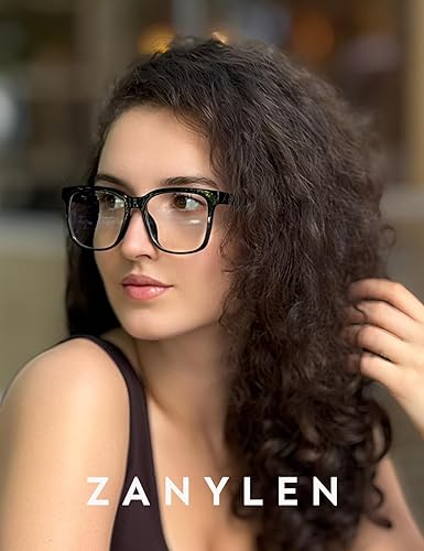 Miniatura 3 de Gafas de luz azul de gran tamaño para mujereshombres, computadora, juegos, teléfono, bloqueador azul, antirreflejo, cuadrado, negrotransparente, TR90