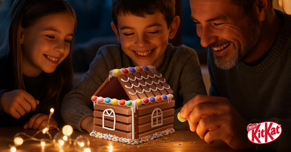 NESTLÉ KITKAT casa de chocolate con leche NAVIDAD paquete 461g