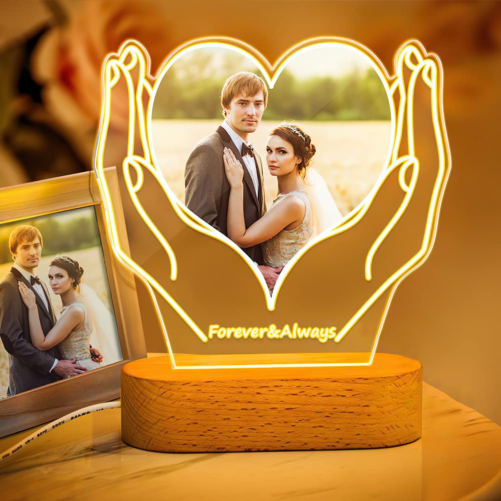 Personalized Photo Night Light Custom Acrylic Plaque With Photos