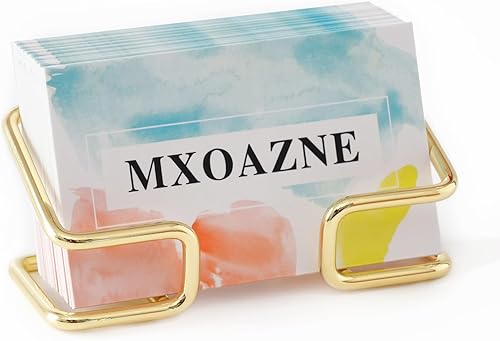 Tarjetero para escritorio, pantalla de metal para tarjetas de presentación, soportes para tarjetas de visita de escritorio, 1 paquete, color negro