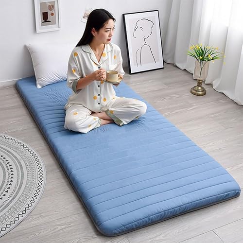Colchón japonés de suelo tipo futón, colchón plegable de 1.7 pulgadas de grosor, tapete de tatami portátil para tumbona, almohada, cama, campamento,