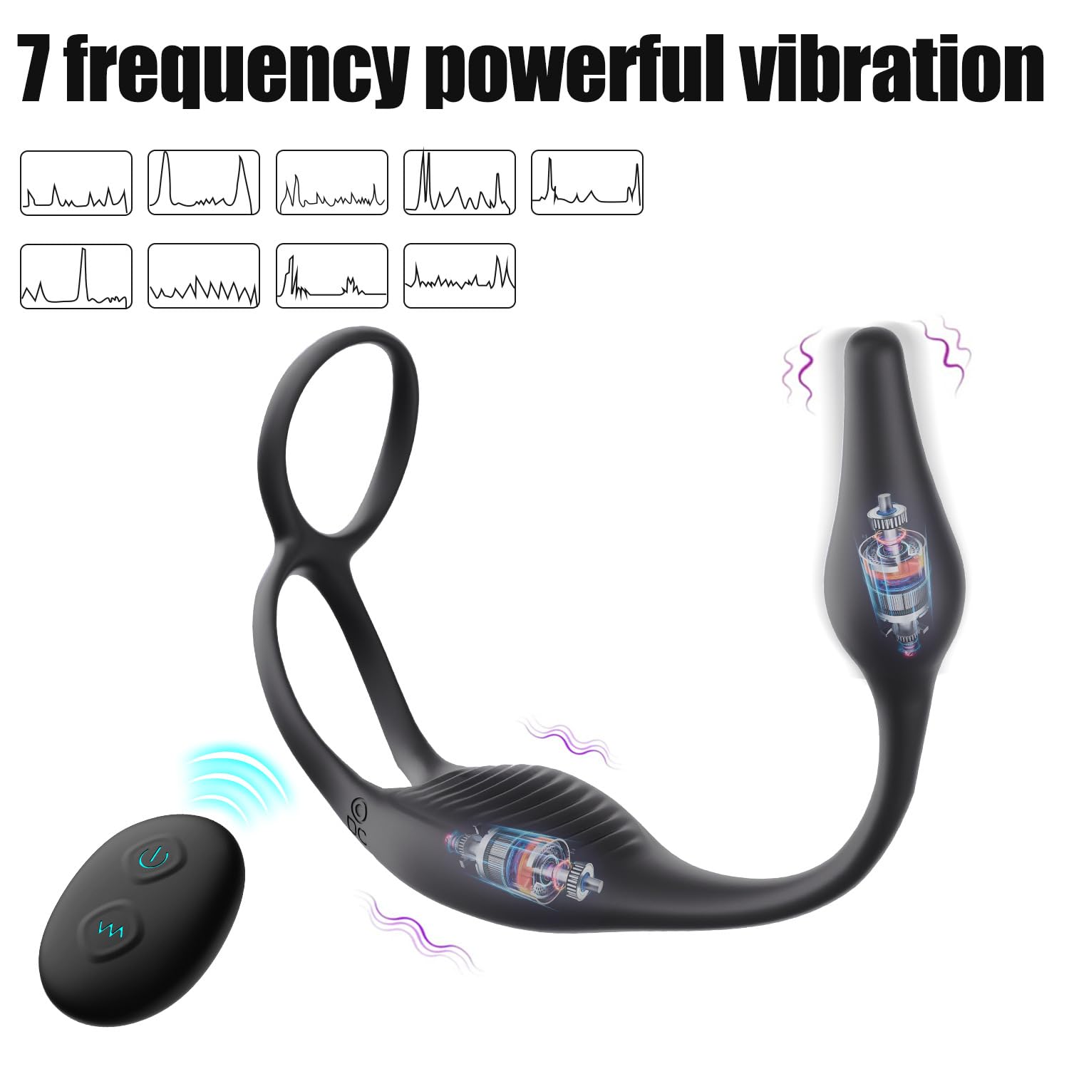 Generico Anello Del Pene Giocattolo Del Sesso, Stimolazione Della Prostata, Anello Del Pene Plug Anale Vibratore Giocattoli Del Sesso Erotici Vibratori Anali Con 7 Modalità Di Vibrazione