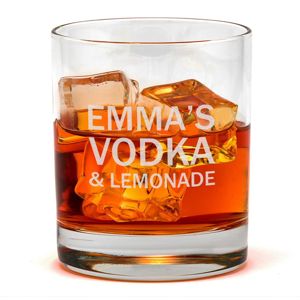 Personalised Engraved Tumbler Glass/Vodka Gin Whiskey Alcohol Gifts for Women or Men/Personalised Gifts for Him Her Best Friends
