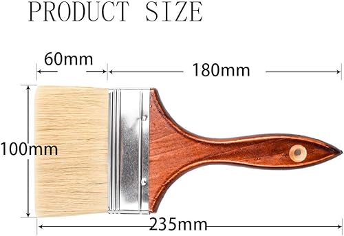 Miniatura 5 de 10 pinceles de virutas a granel de 4 pulgadas para pintura, manchas, barnices, pegamentos y gesso