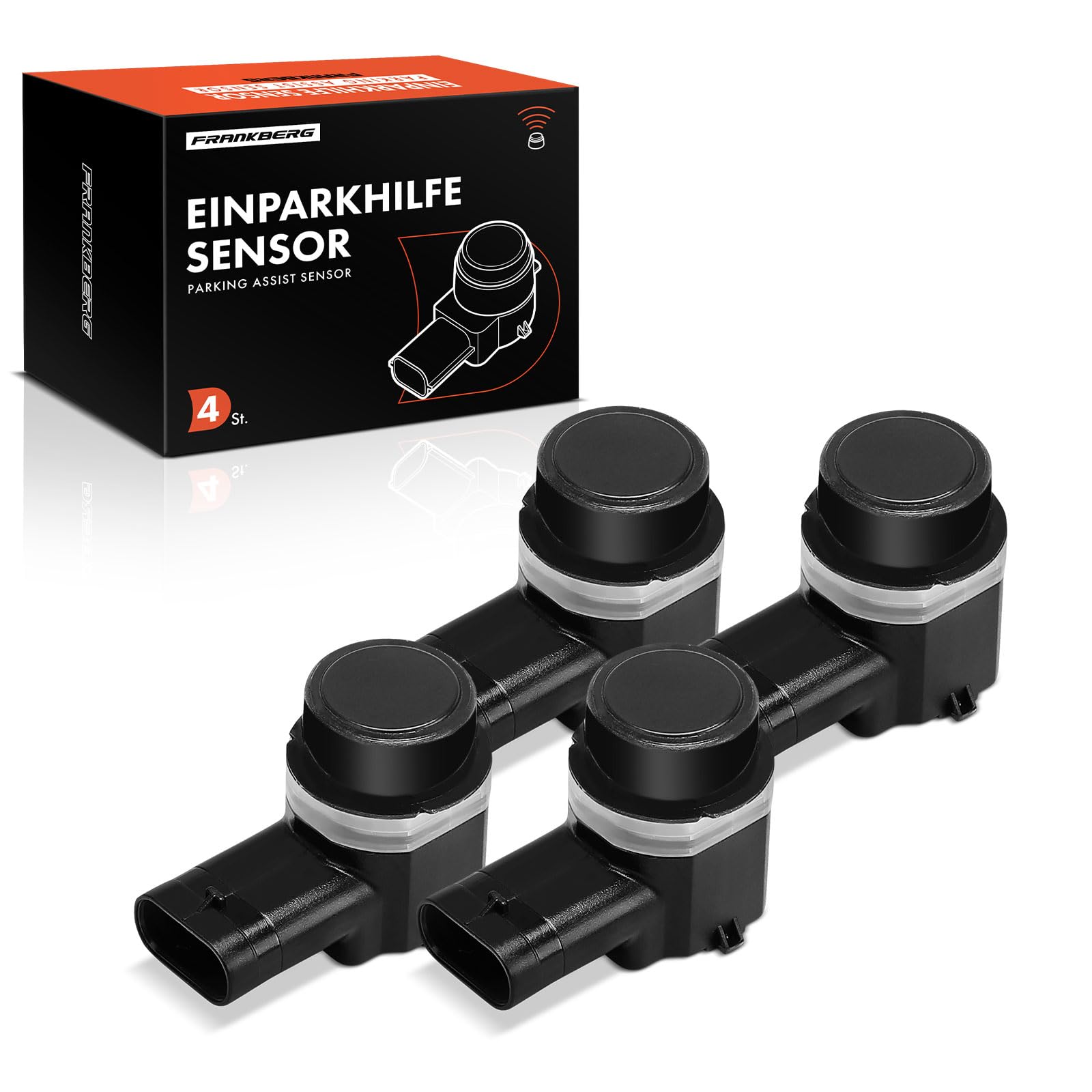 Frankberg 4x Capteur de stationnement PDC Vorne Compatible avec A3 8P1 1.2L 2003-2012 T.i.g.u.a.n 5N 1.4L 2007-2018 Toura.n 1T1 1T2 1.4L 2003-2010 Toura.n 1T3 1.2L 2010-2015 Remplacer# 1T0919275A
