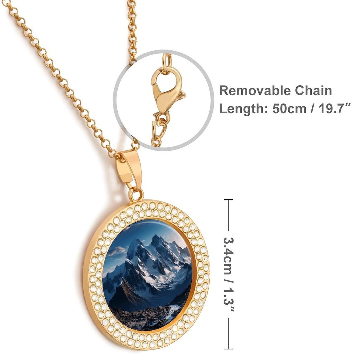 Cats Necklaces for Women Circle Vintage Diamond Pendant Necklace Women's Jewelry with Adjustable Stackable Dainty Trendy Jewelry image 2
