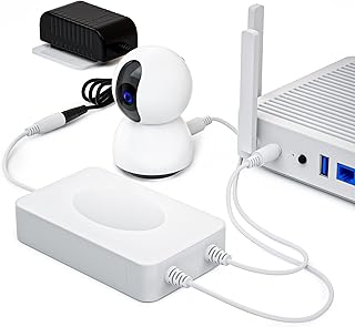 Router Battery Backup, Rechargeable 9000mAh UPS Battery Backup, Input AC Output DC 9V/12V Dual Output, with Charger Mini UPS Battery Backup Uninterruptible Power Supply for Router, Security Camera