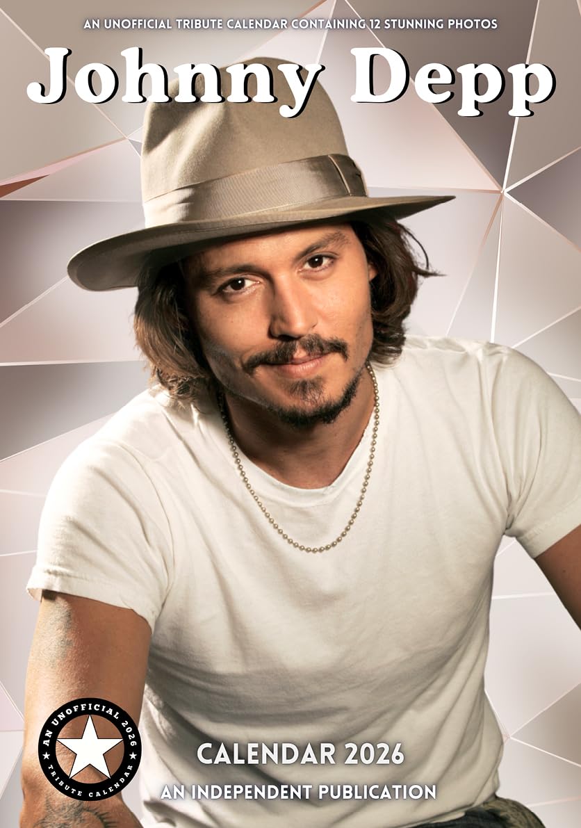 Johnny Depp 2026 Calendar - A3 Size 30 x 42 cm, 12 Months Great