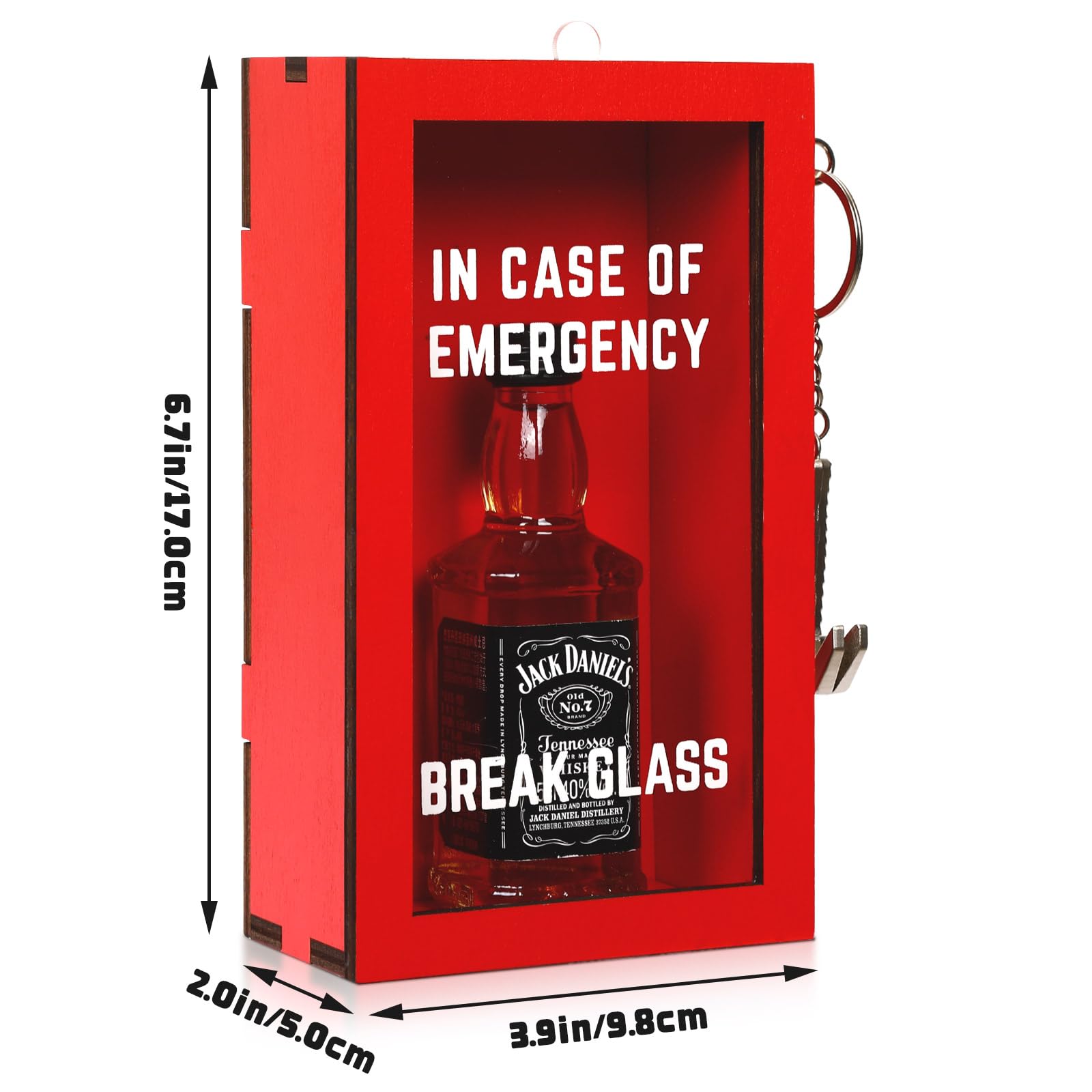 Funny Gift Emergency Box w/Hammer, Break in Case of Emergency Box, Personalized Prank Gag Gift for Birthday Holiday, Funny Office Desk Decor, White Elephant Gift for Friend Coworker Family