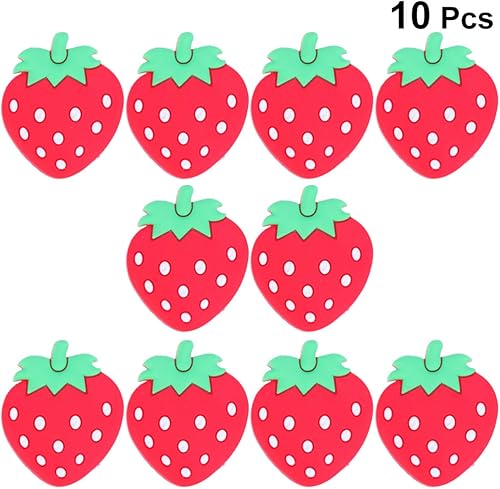 Miniatura 5 de 10 unids fresa refrigerador imán etiqueta vegetal fruta pizarra blanca etiqueta de frutas imanes de nevera para decoración de oficina en casa