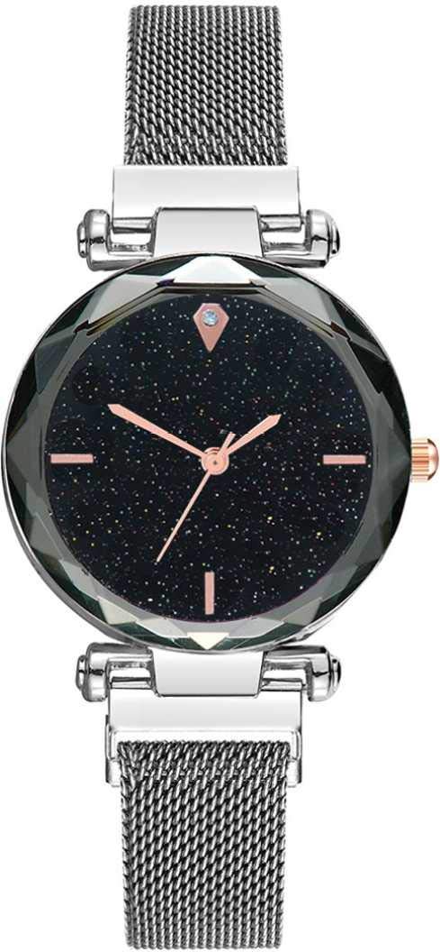 Lunsumio Womens Metal Stainless Steel Band Round Shape Magnetic Clasp Casual wear Analogue Watch (H-S-1044_Silver) (B0CKBT1J4L) Amazon Price History, Amazon Price Tracker