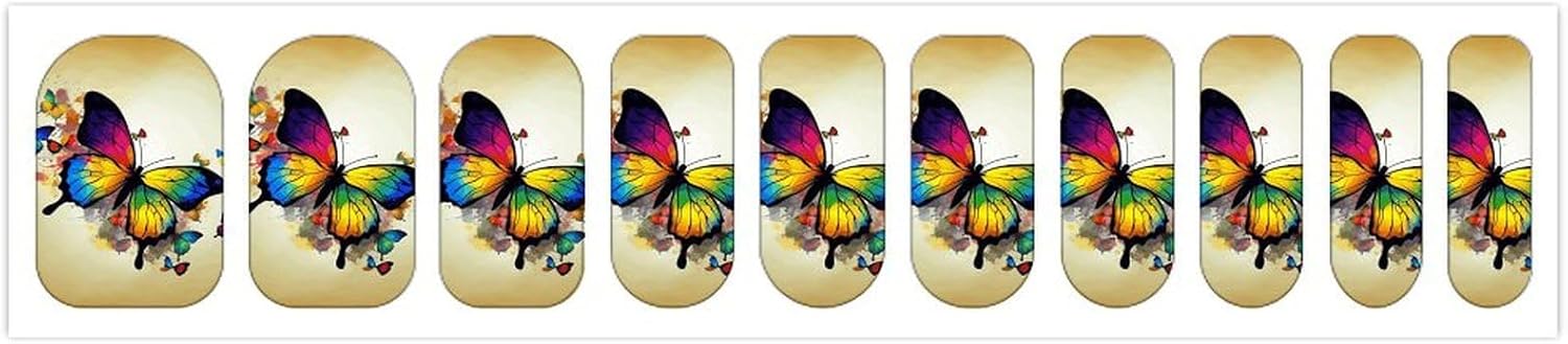 Nail Strips Bundle Full Wrap Long Lasting Nail Polish Strips Easy Application and Removal Salon Quality Self Adhesive Art Stickers for Women Gifts