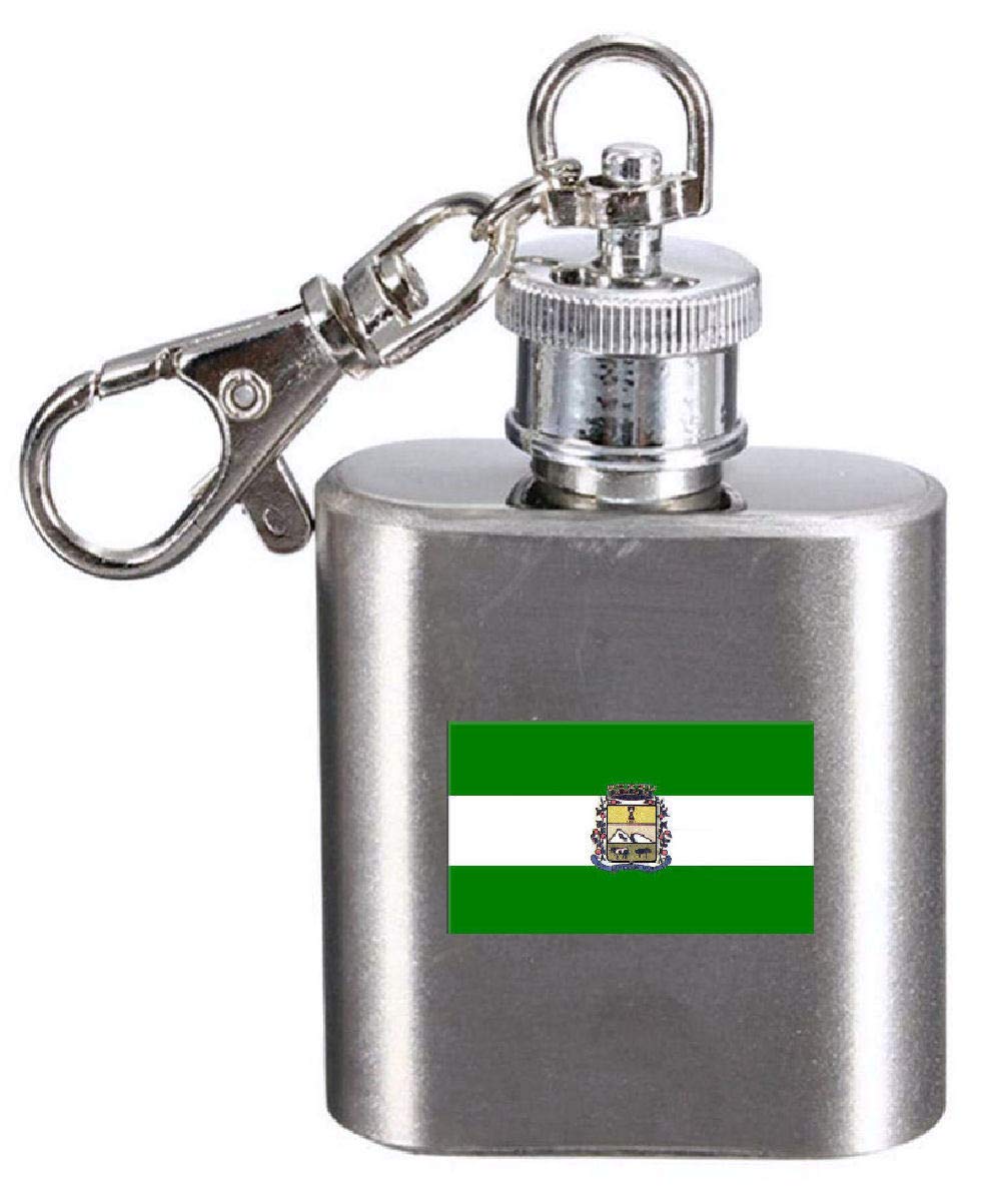 Flasque porte-clés gravé Sao Joaquim City finition premium en acier pour un design raffiné
