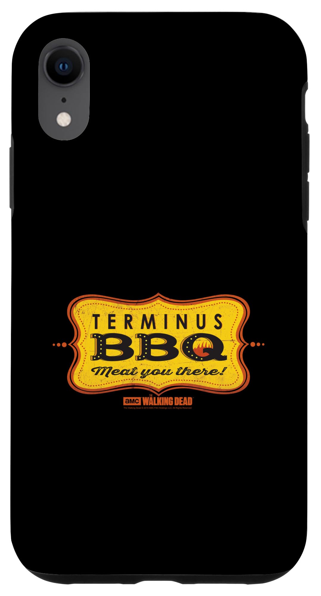 Coque iPhone XR The Walking Dead Terminus BBQ en silicone noir