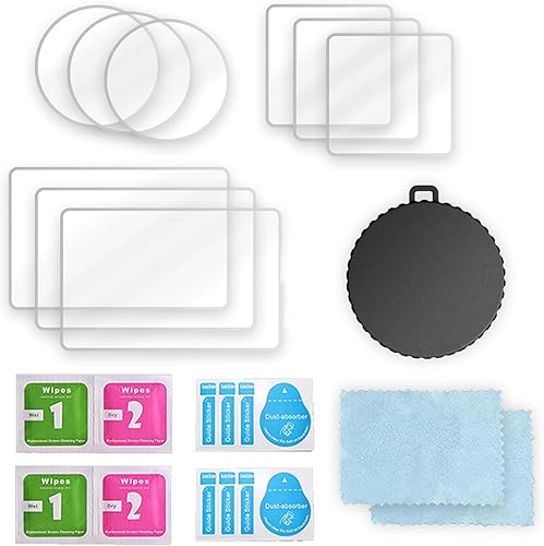 Miniatura 8 de FiTSTILL 10 protectores de pantalla LCD aplicables con DJI Osmo Action 4 Action 3, con tapa de lente de silicona, dureza Ultra HD 9H, resistente a