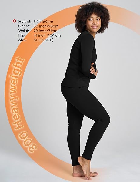 LAPASA Ensemble de sous-Vêtements Thermiques Femme Haut & Bas Maillot de Corps Manches Longues & Pantalon Chaud Automne/Hiver Fin/Moyen/Épais L17/L41/L44 - 2