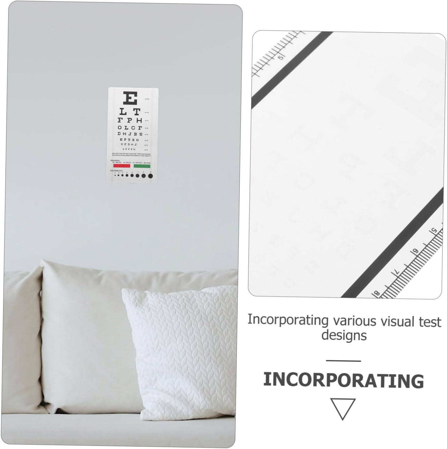 Visual Test Chart for Eye Exams Eye Chart for Home Use Wall Testing Tool for Comprehensive Screening Portable and Easy to Use for Ages