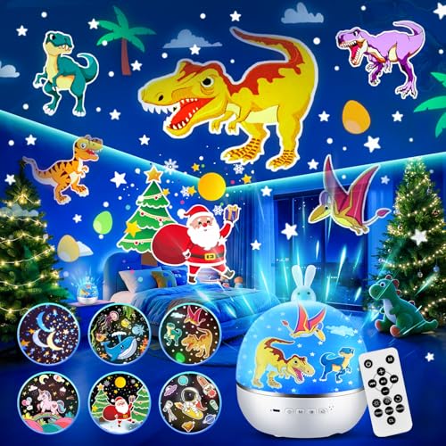 One Fire Dinosaur Night Light Projector, with 15...