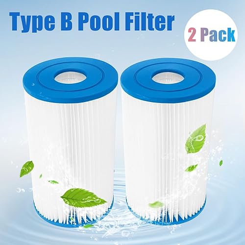 Miniatura 7 de Cartucho de filtro de piscina tipo B compatible con bomba de filtro in-tex de 2500 GPH para piscinas sobre el suelo, cartucho de filtro de piscina