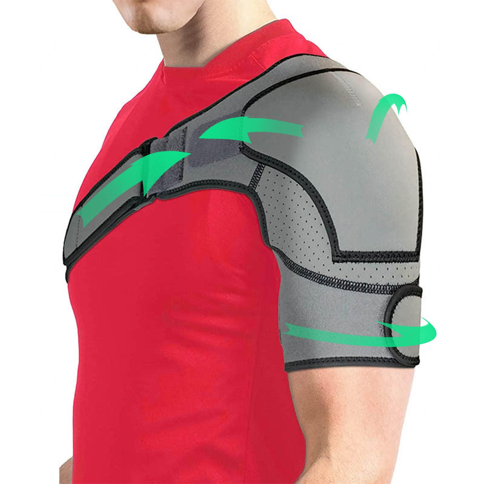 HAPPYNA Soporte Soporte Hombro Compresión Hombres Mujeres, Soporte Soporte Hombro Ajustable, Articulación Ca Dislocada, Hombro Congelado, Tendinitis La Escápula
