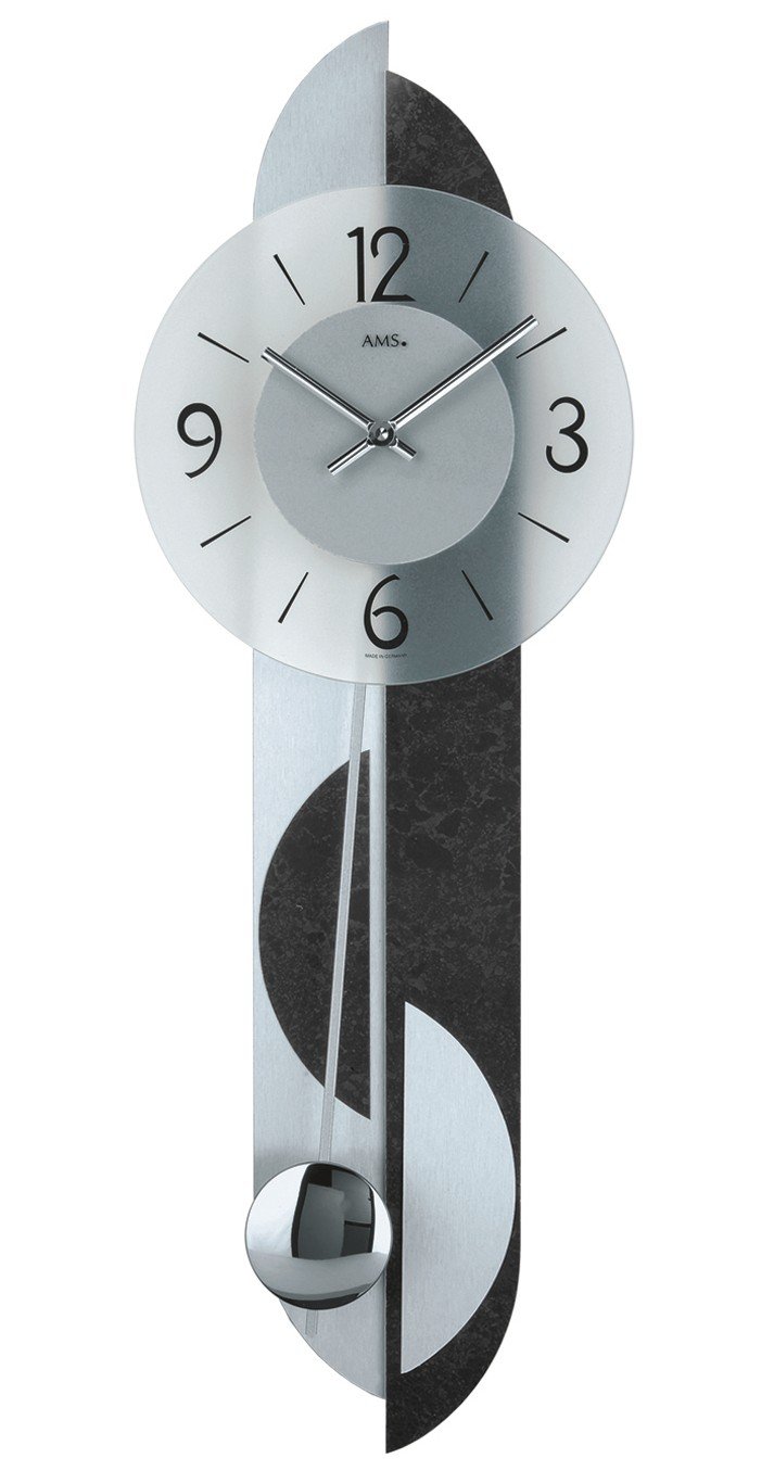 Horloge murale pendulaire AMS 7299 pendule de salon en bois