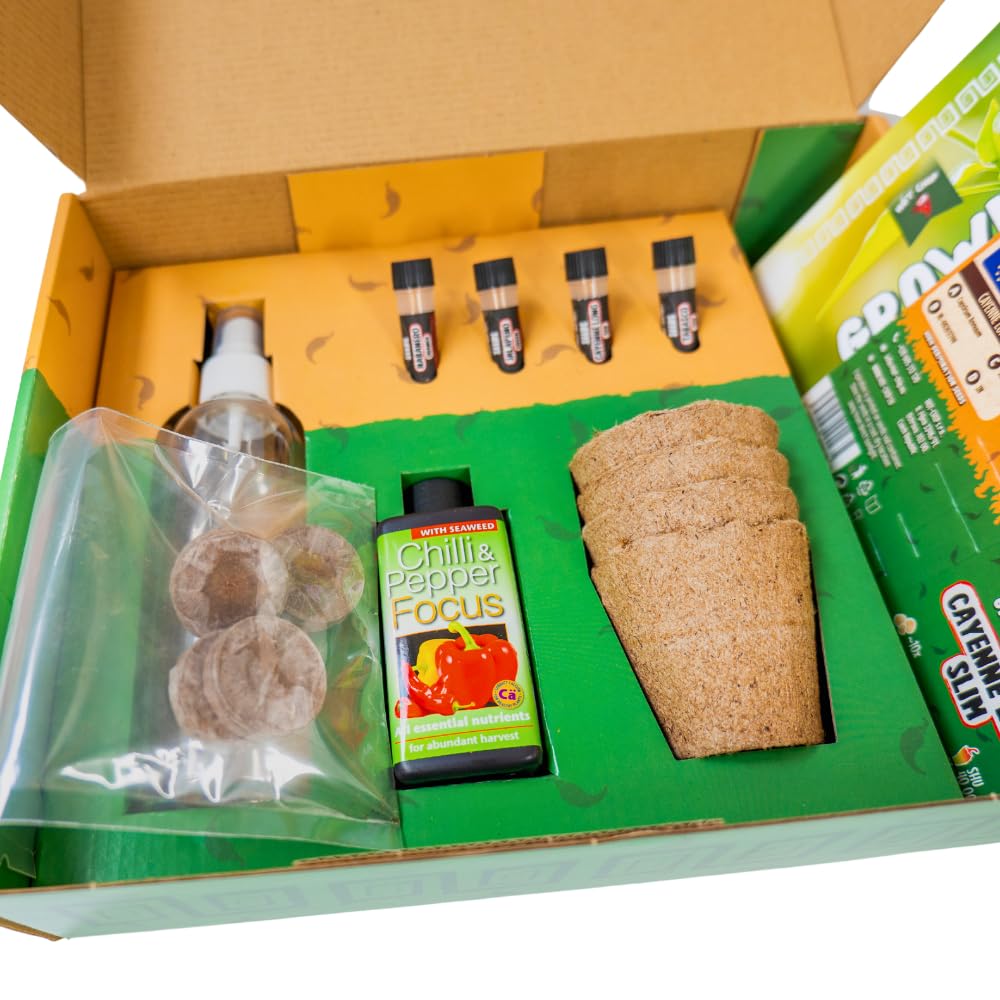 Chili Anzuchtset Super Hot – Geschenkset mit 4 extrem scharfen Sorten (Carolina Reaper, Naga Black, Scorpion, Habanero) (Chili Anzuchtset Geschenk, SUPER HOT)