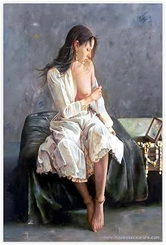 AUHUE Sensual Art Print Poster Poster Canvas Living Room Wall Decoration Painting Office Decor Unframe 16x24inch